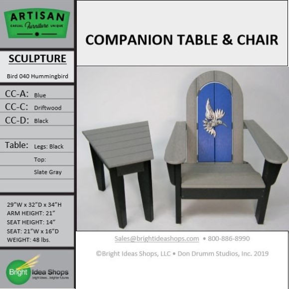 CSAF3000AF3100BDB Artisan Chair Table Bird 040