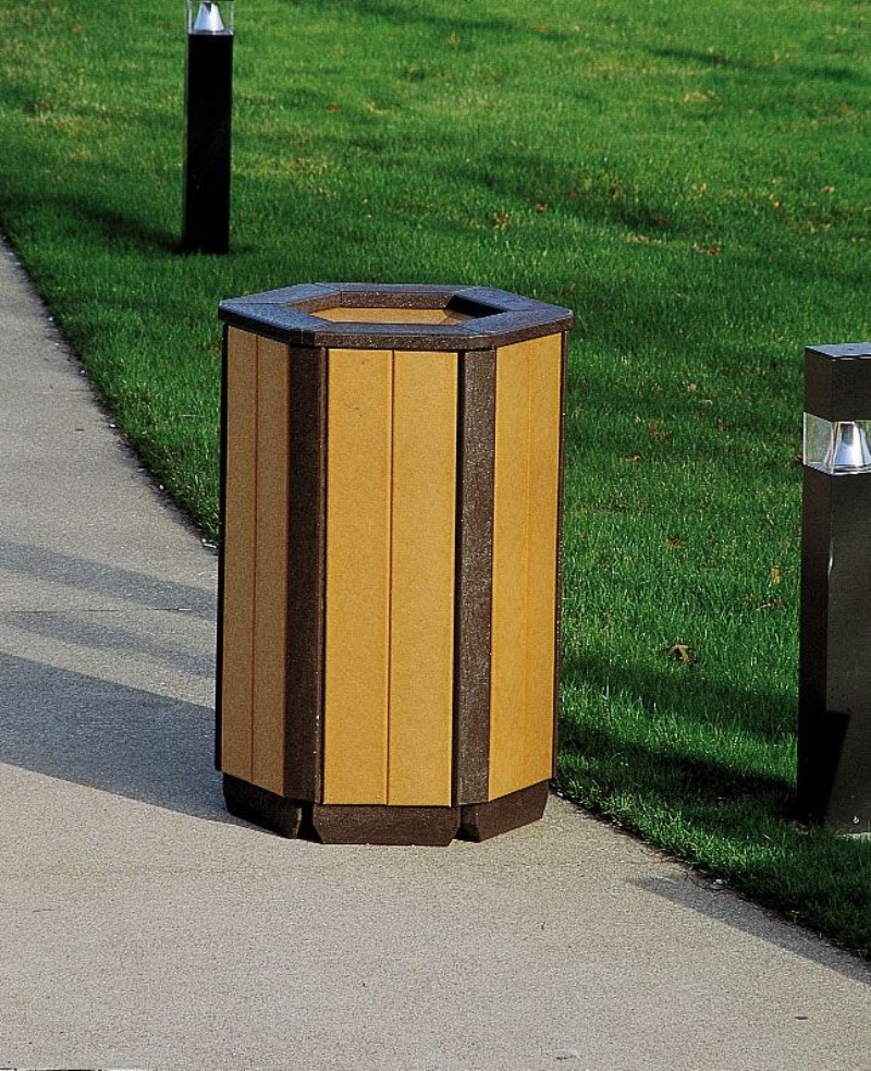 Hex Waste Receptacle | Order Trash Receptacles Products Online - Bright ...